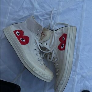 Converse Cream High-Top Sneakers